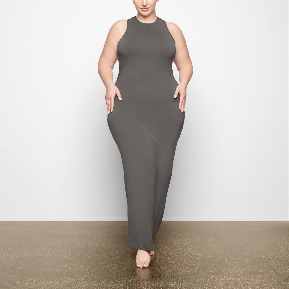 Skims SMOOTH LOUNGE OPEN RACERBACK Jurk Diepgrijs | 91NCLPYDO