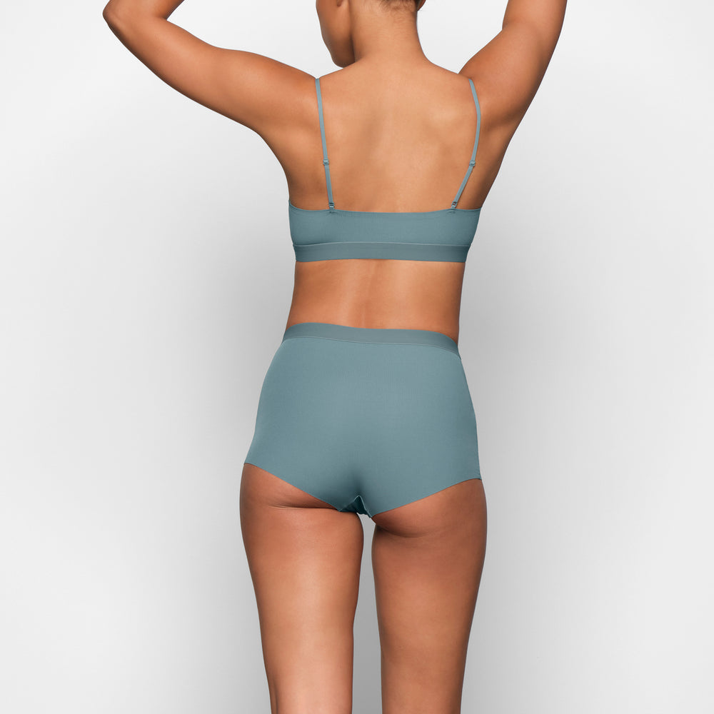 Skims SMOOTH RIB Boy Short Blauw | 15OWFZMEV