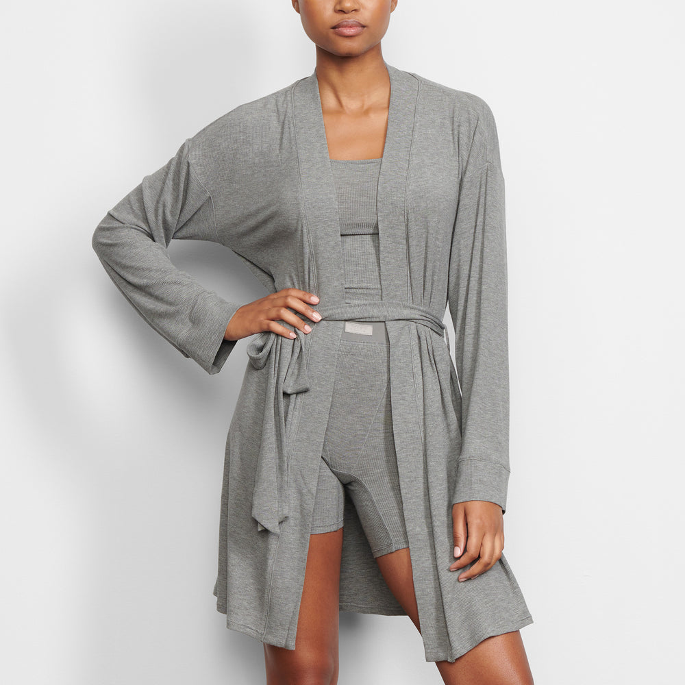 Skims SOFT LOUNGE Badjas Grijs | 21PUFKQMT