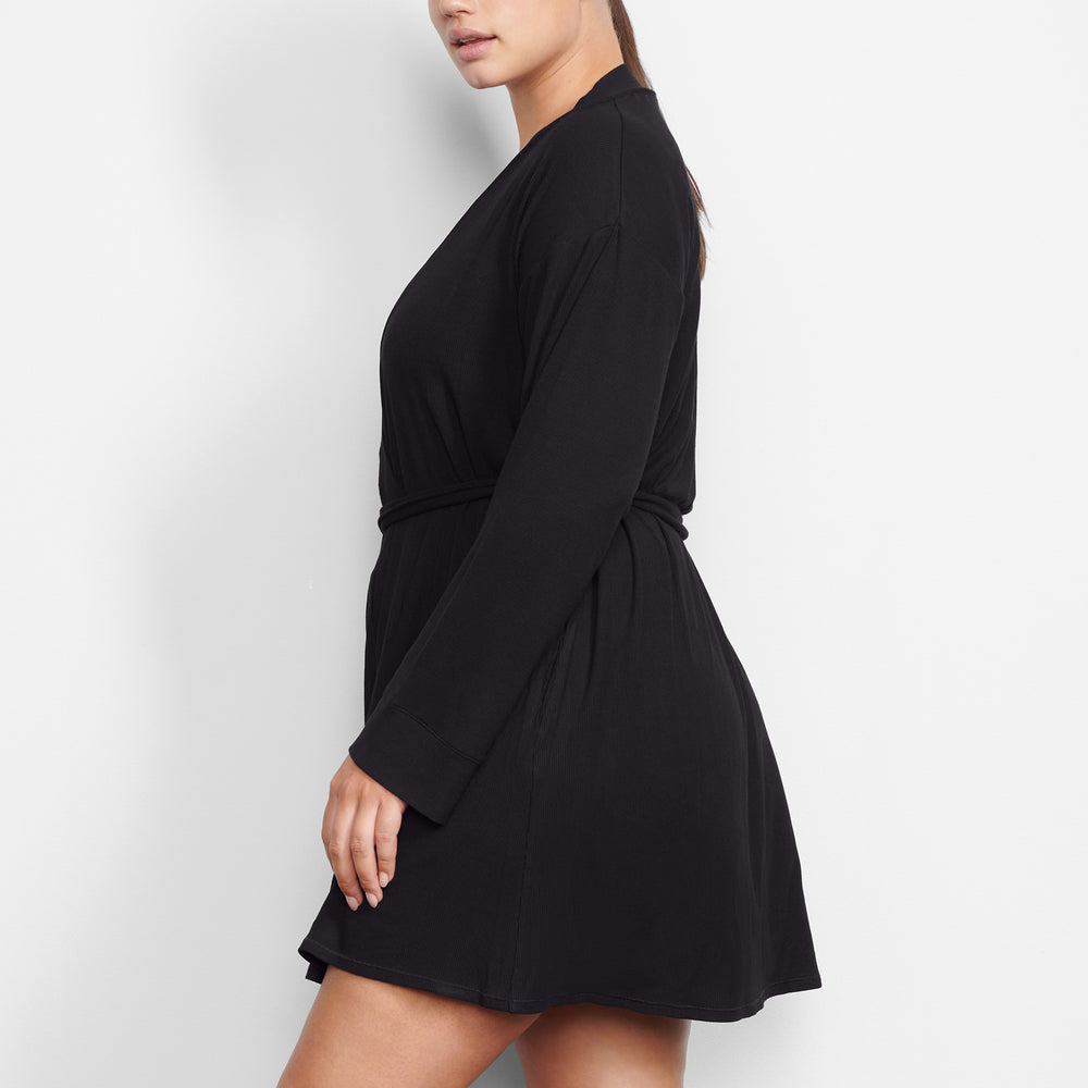 Skims SOFT LOUNGE Badjas Zwart | 75ZJANTPW