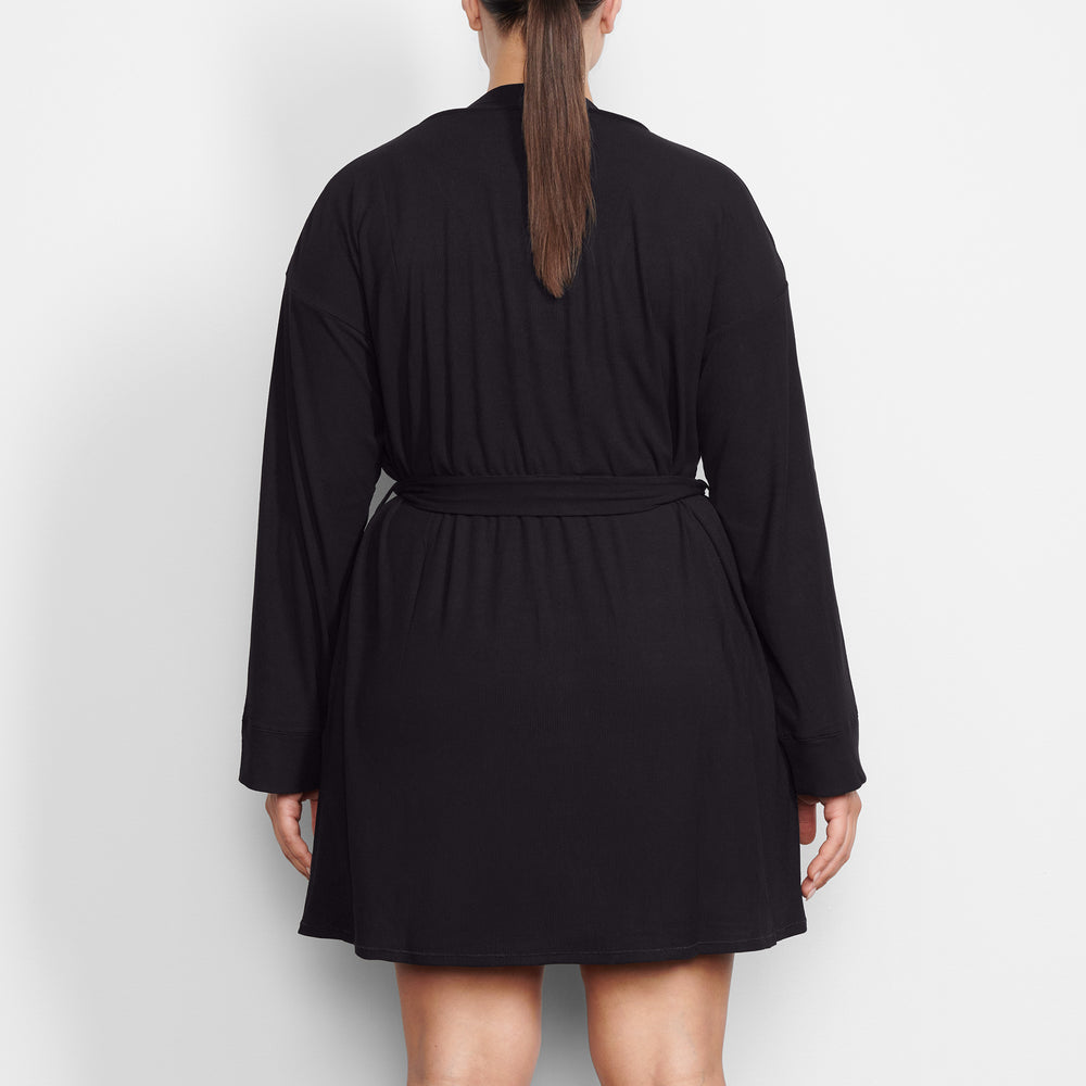 Skims SOFT LOUNGE Badjas Zwart | 75ZJANTPW