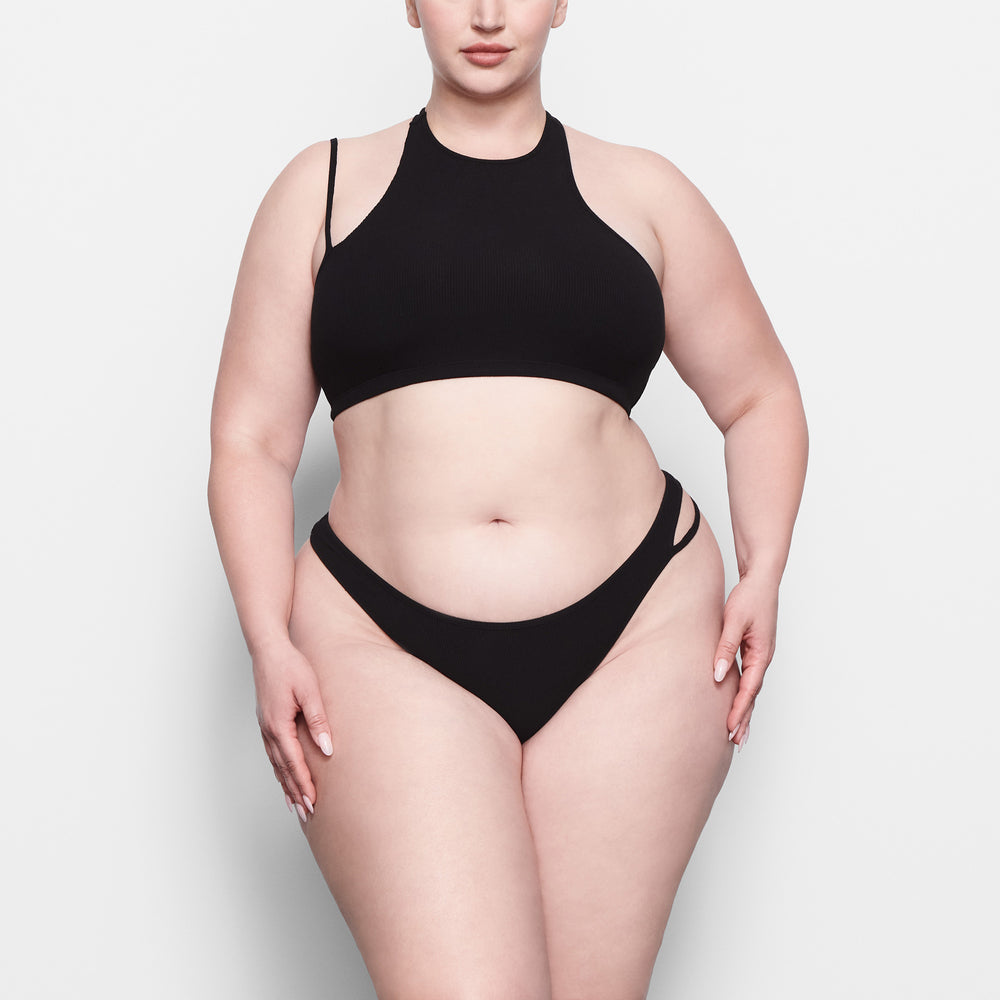 Skims SOFT LOUNGE CUT OUT Thong Zwart | 21ROICKYU