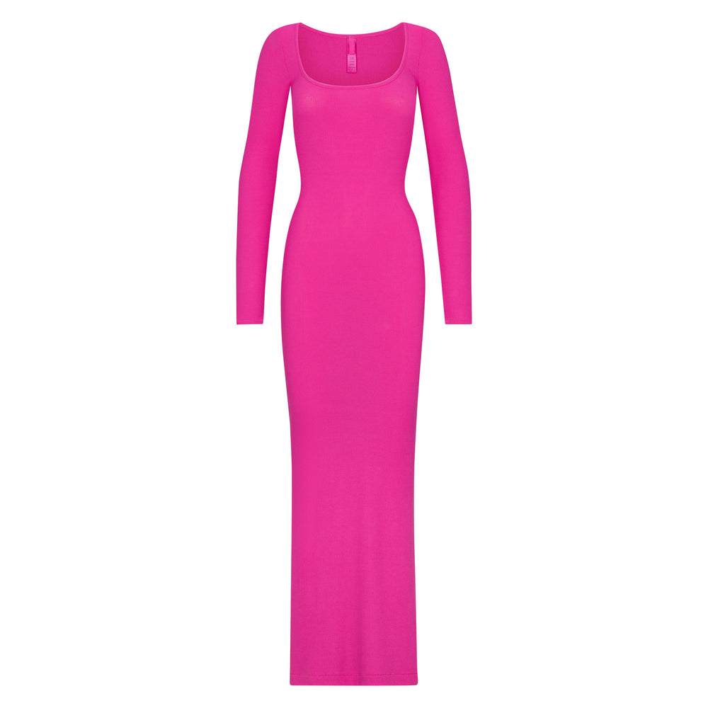 Skims SOFT LOUNGE LONG SLEEVE Jurk Roze | 40WHPKYLQ