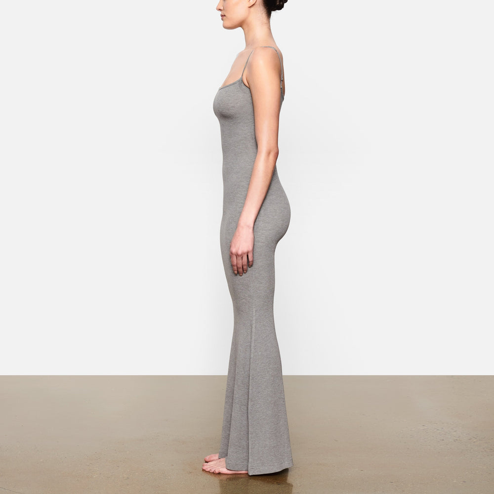 Skims SOFT LOUNGE LONG SLIP Jurk Grijs | 37ZHWBXLO