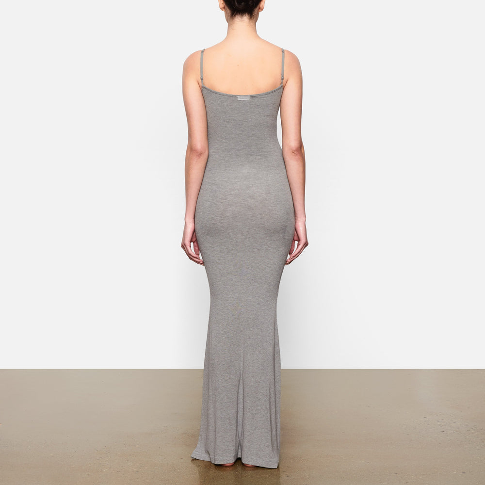 Skims SOFT LOUNGE LONG SLIP Jurk Grijs | 37ZHWBXLO