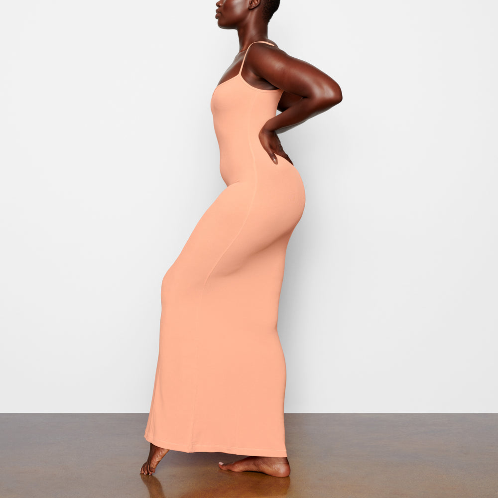 Skims SOFT LOUNGE LONG SLIP Jurk Oranje | 90HGORPXU