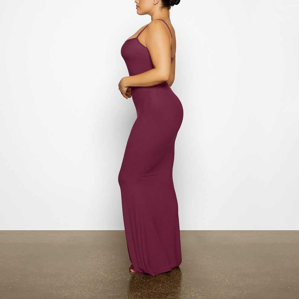 Skims SOFT LOUNGE LONG SLIP Jurk Paars | 71ONEWBDJ