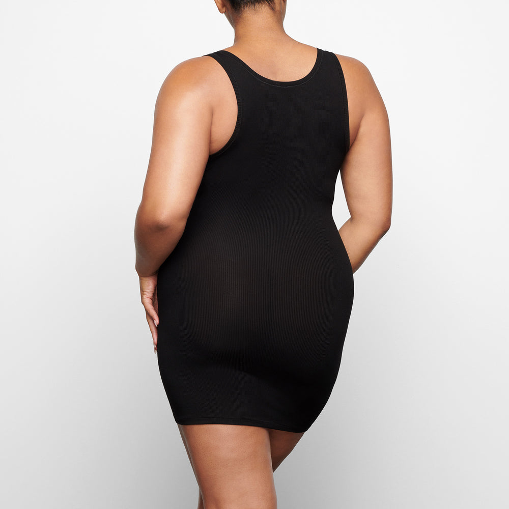 Skims SOFT LOUNGE MINI Jurk Zwart | 68EAWGBJH