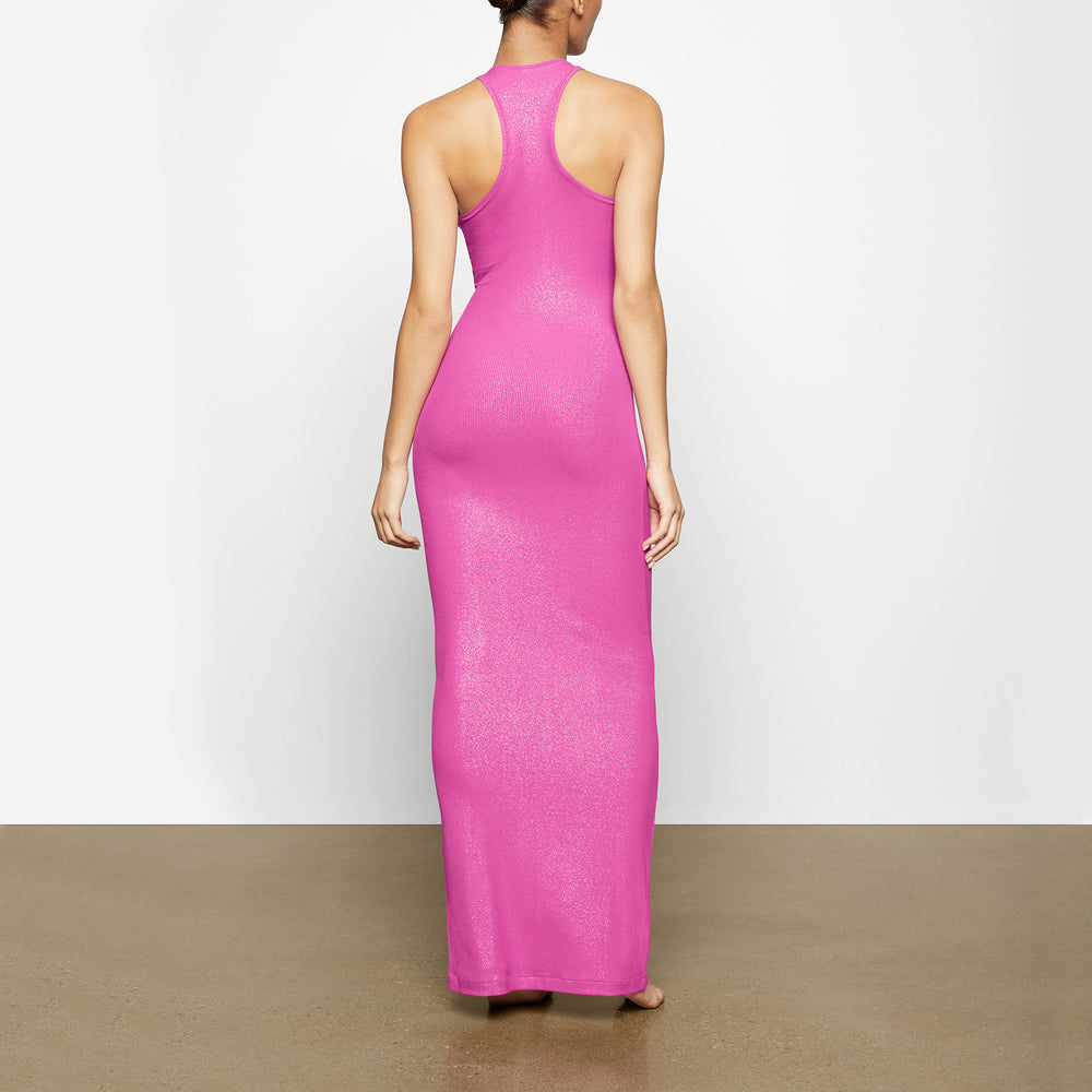 Skims SOFT LOUNGE SHIMMER RACERBACK Jurk Fuchsie | 04WVTQNRO