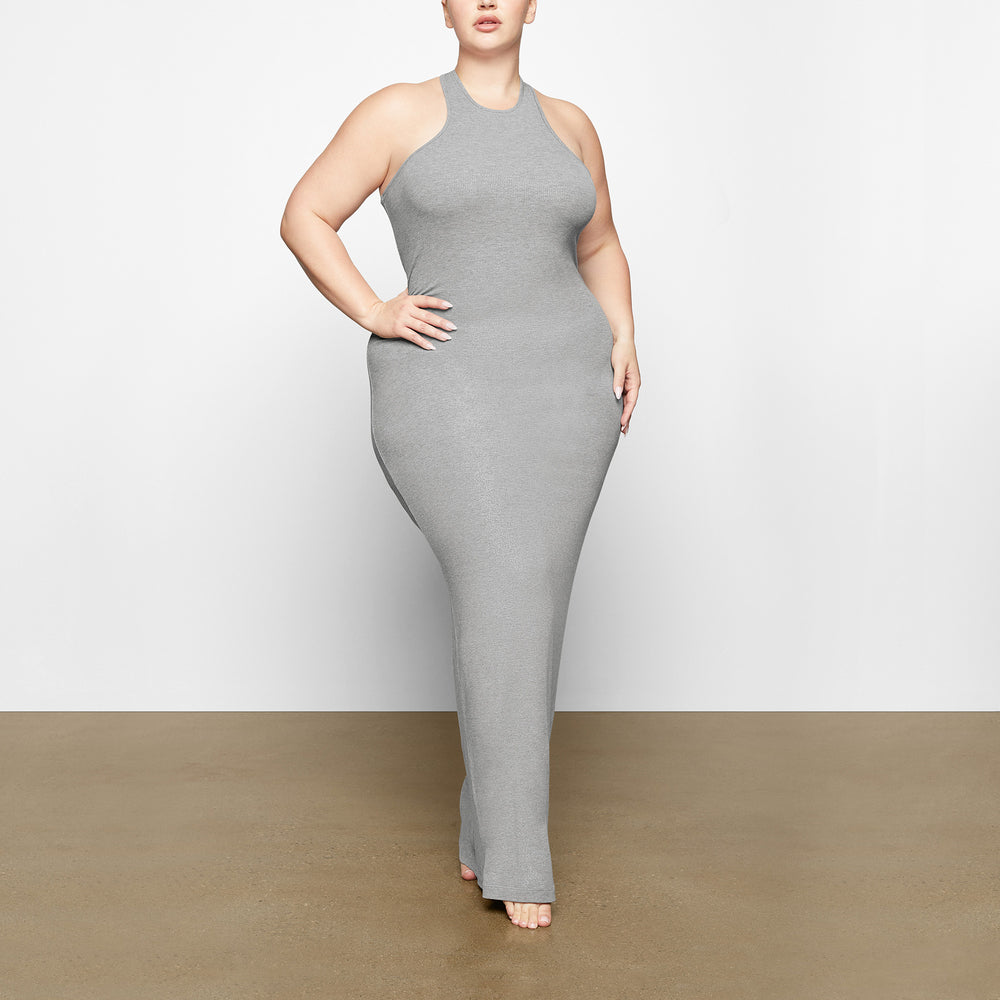 Skims SOFT LOUNGE SHIMMER RACERBACK Jurk Grijs | 50IGDCTLO