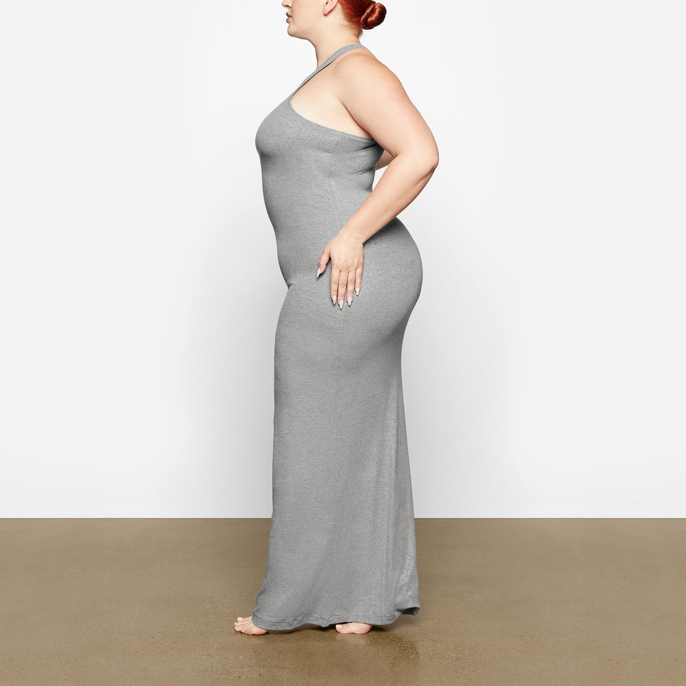 Skims SOFT LOUNGE SHIMMER RACERBACK Jurk Grijs | 50IGDCTLO