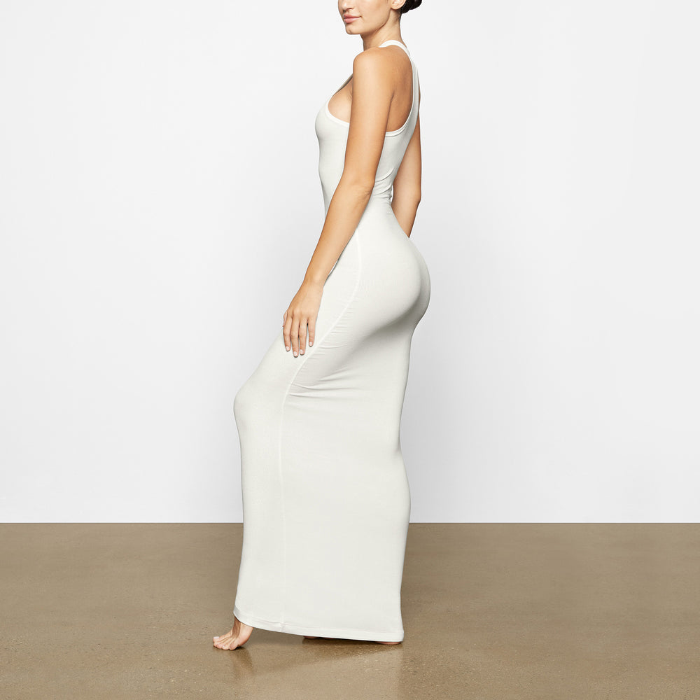 Skims SOFT LOUNGE SHIMMER RACERBACK Jurk Wit | 97ERIGJAV