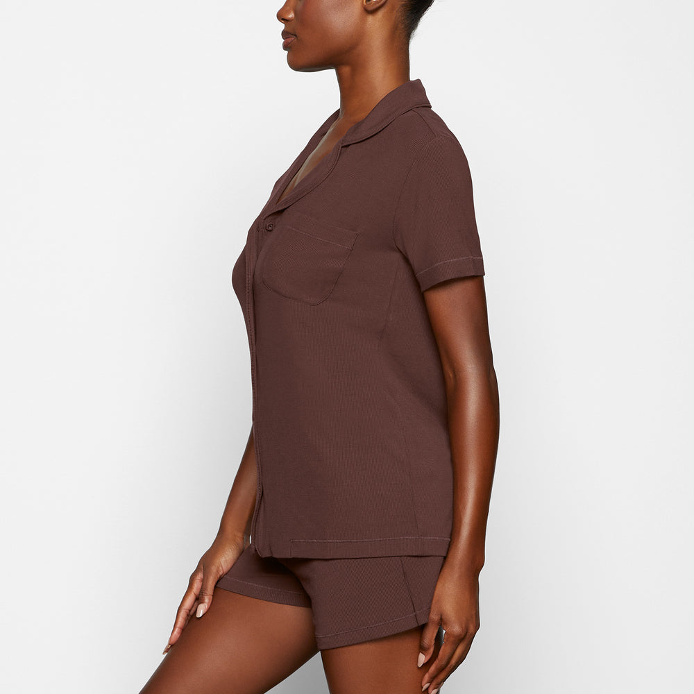 Skims SOFT LOUNGE SHORT Sleep Set Chocola | 70NWQVRYJ