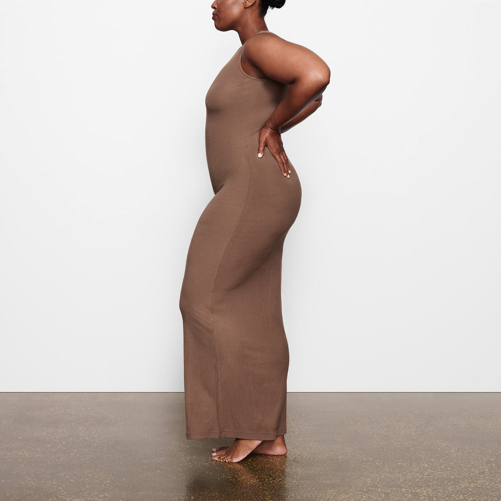 Skims SOFT LOUNGE SLEEVELESS LONG Jurk Abrikoos | 19TKGQRSN