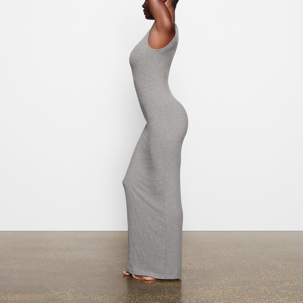 Skims SOFT LOUNGE SLEEVELESS LONG Jurk Grijs | 14LBXATGI