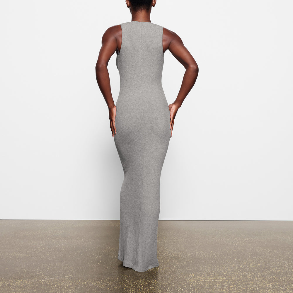 Skims SOFT LOUNGE SLEEVELESS LONG Jurk Grijs | 14LBXATGI