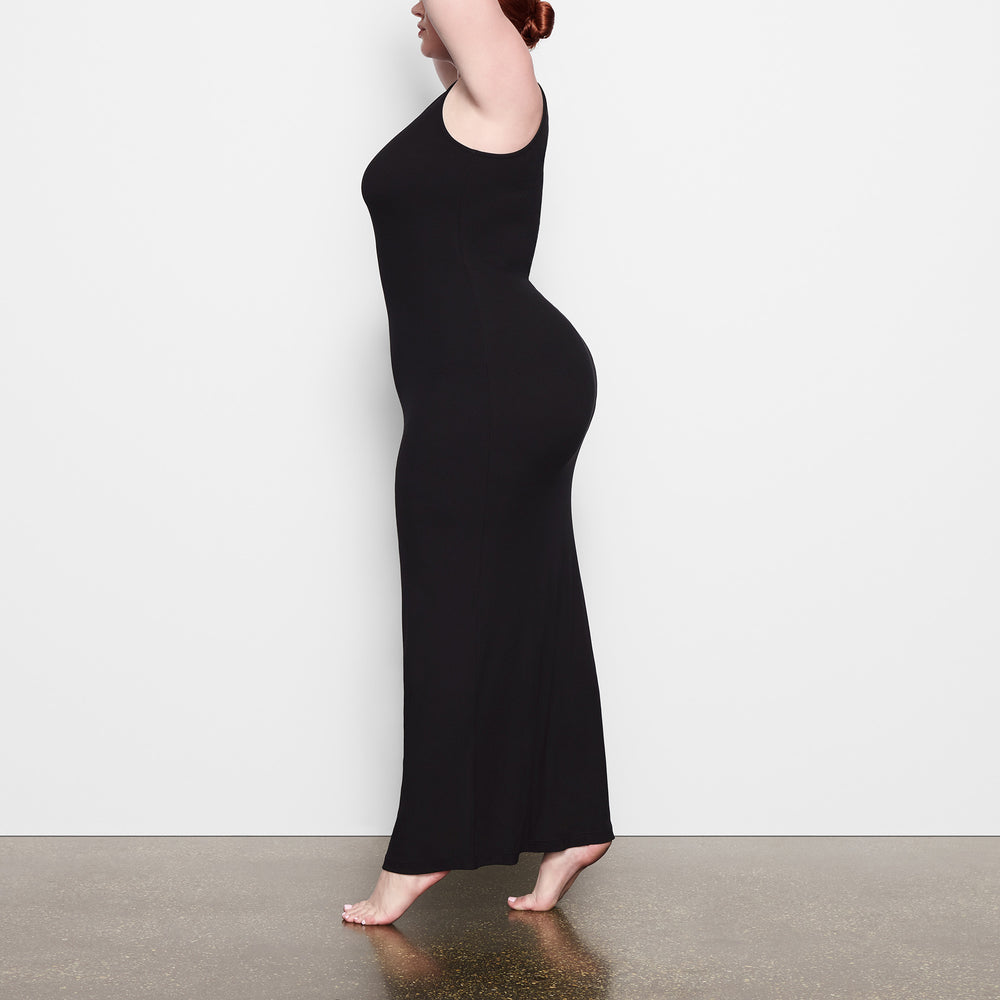 Skims SOFT LOUNGE SLEEVELESS LONG Jurk Zwart | 41SQXOFPG