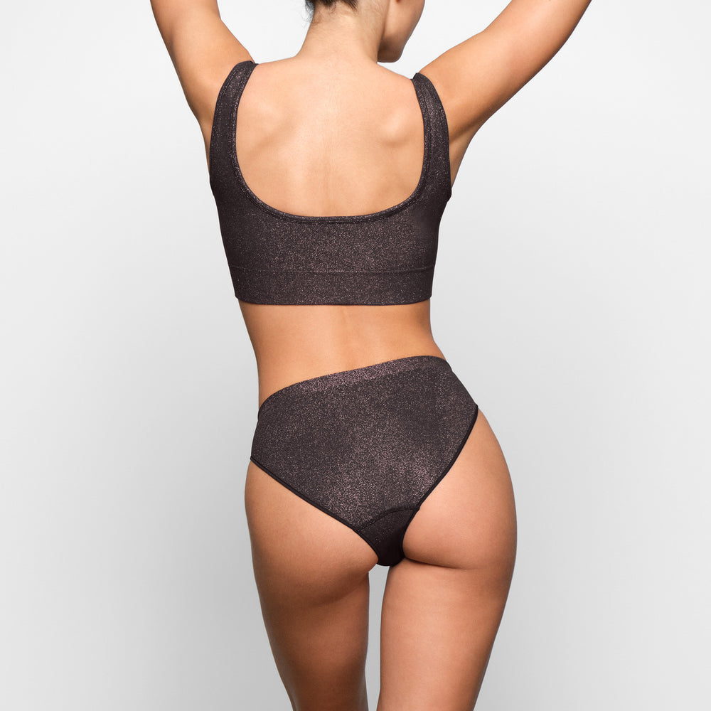 Skims SOFT SMOOTHING SHINE Bikini Zwart | 29IWXVKJF