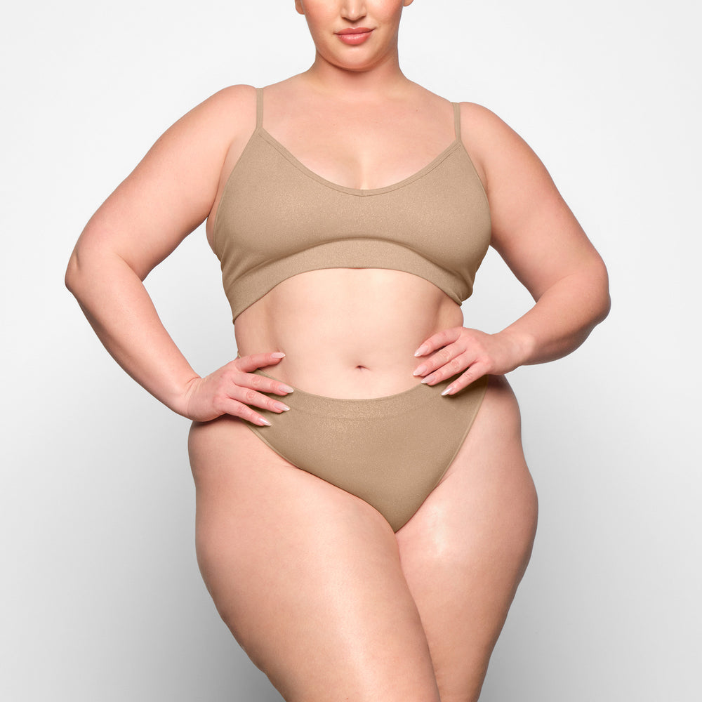 Skims SOFT SMOOTHING SHINE Bralette Beige | 64LFQOTCX