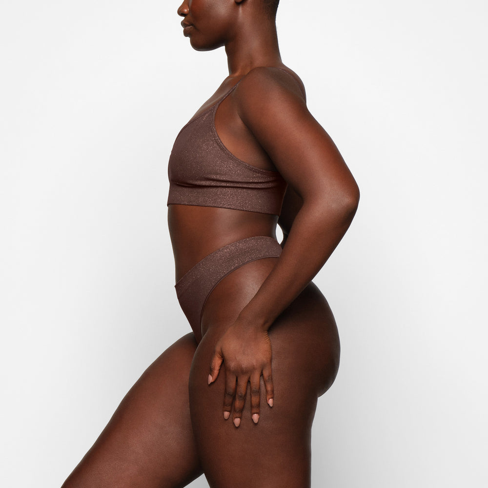 Skims SOFT SMOOTHING SHINE Bralette Chocola | 32PVEOUBI