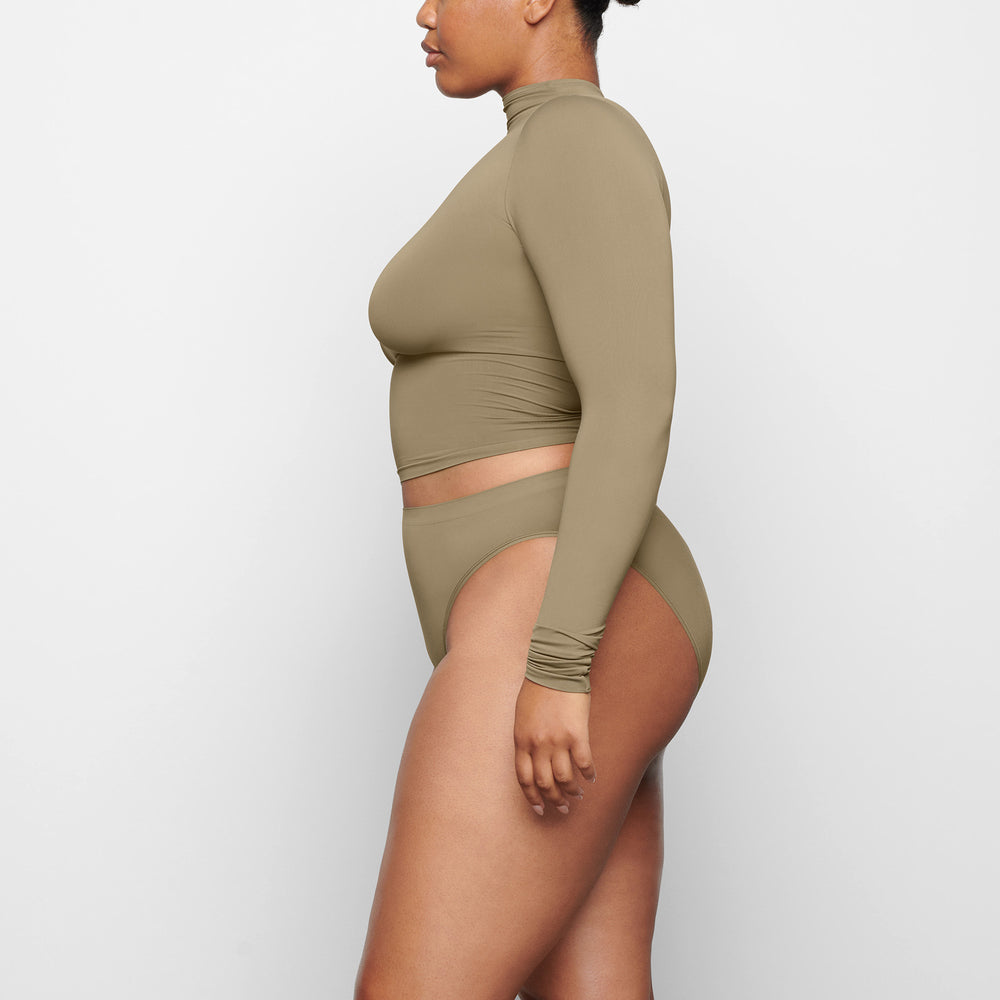 Skims SOFT SMOOTHING TURTLENECK TOP T-shirt Groen | 34WQCZHSI