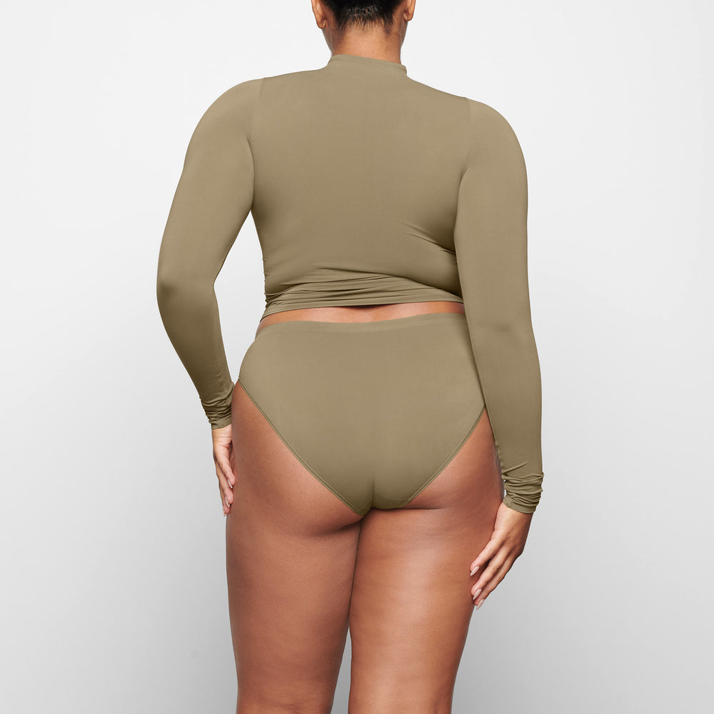 Skims SOFT SMOOTHING TURTLENECK TOP T-shirt Groen | 34WQCZHSI