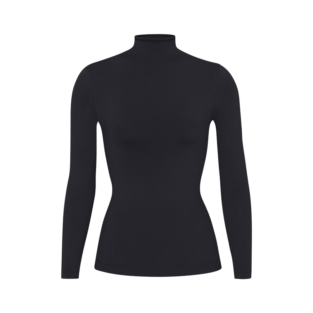 Skims SOFT SMOOTHING TURTLENECK TOP T-shirt Zwart | 83UCENKJZ