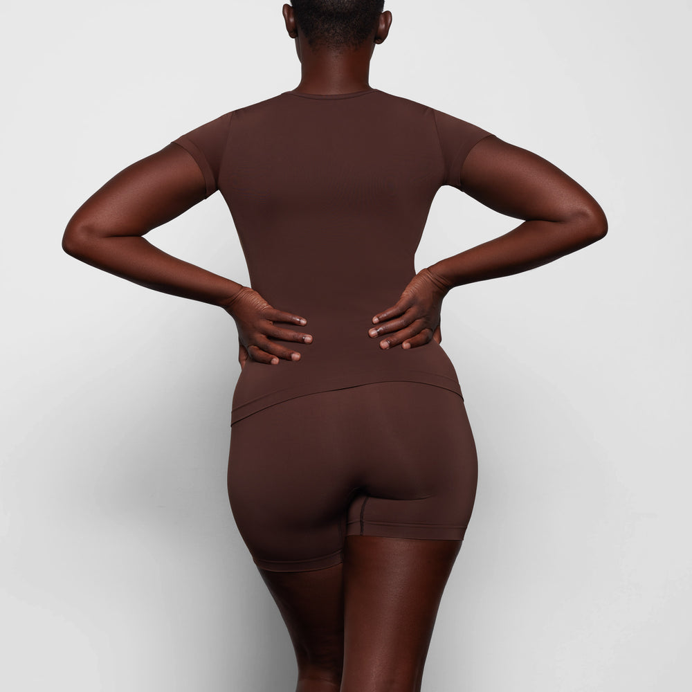 Skims SOFT SMOOTHING T-shirt Chocola | 23VGBPTNW