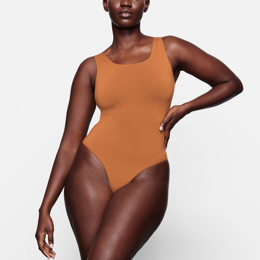Skims SOFT SMOOTHING Thong Bodysuit Koper | 81DWLTNQI