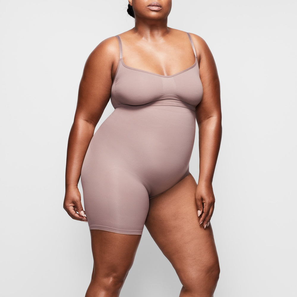 Skims SOLUTION SHORT #1 One Leg Shapewear Bruin | 81ZTVIJKA