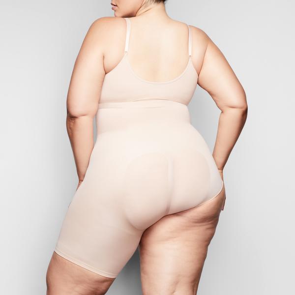 Skims SOLUTION SHORT #2 One Leg Shapewear Beige | 92ZJHOMFW
