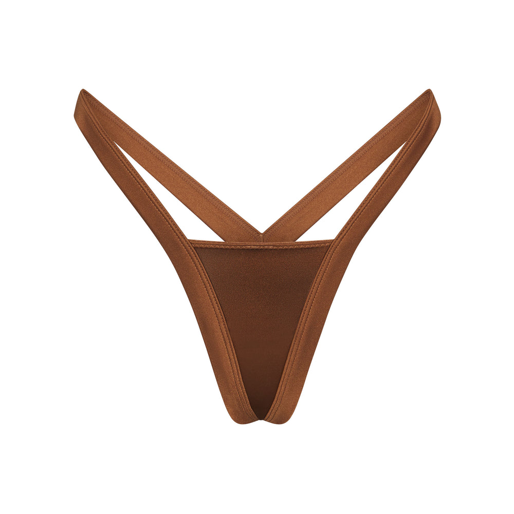 Skims STRETCH SATIN BUTTERFLY Thong Abrikoos | 87NEDRZTC