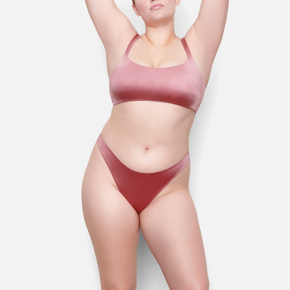 Skims STRETCH SATIN Bikini Roze | 95PMFWCYX