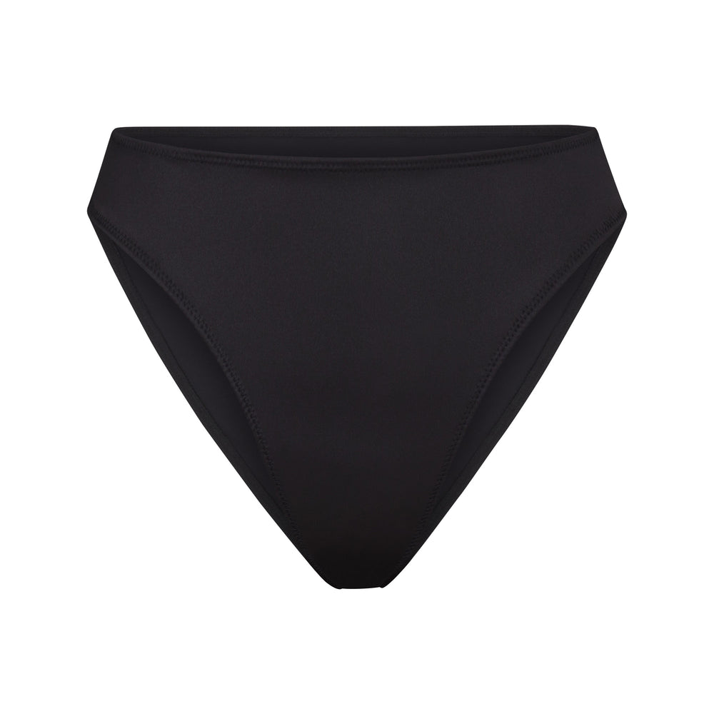 Skims STRETCH SATIN Bikini Zwart | 10NZUYSEX