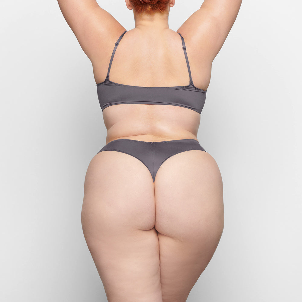 Skims STRETCH SATIN CHEEKY Tanga Paars | 20RWFSTKZ