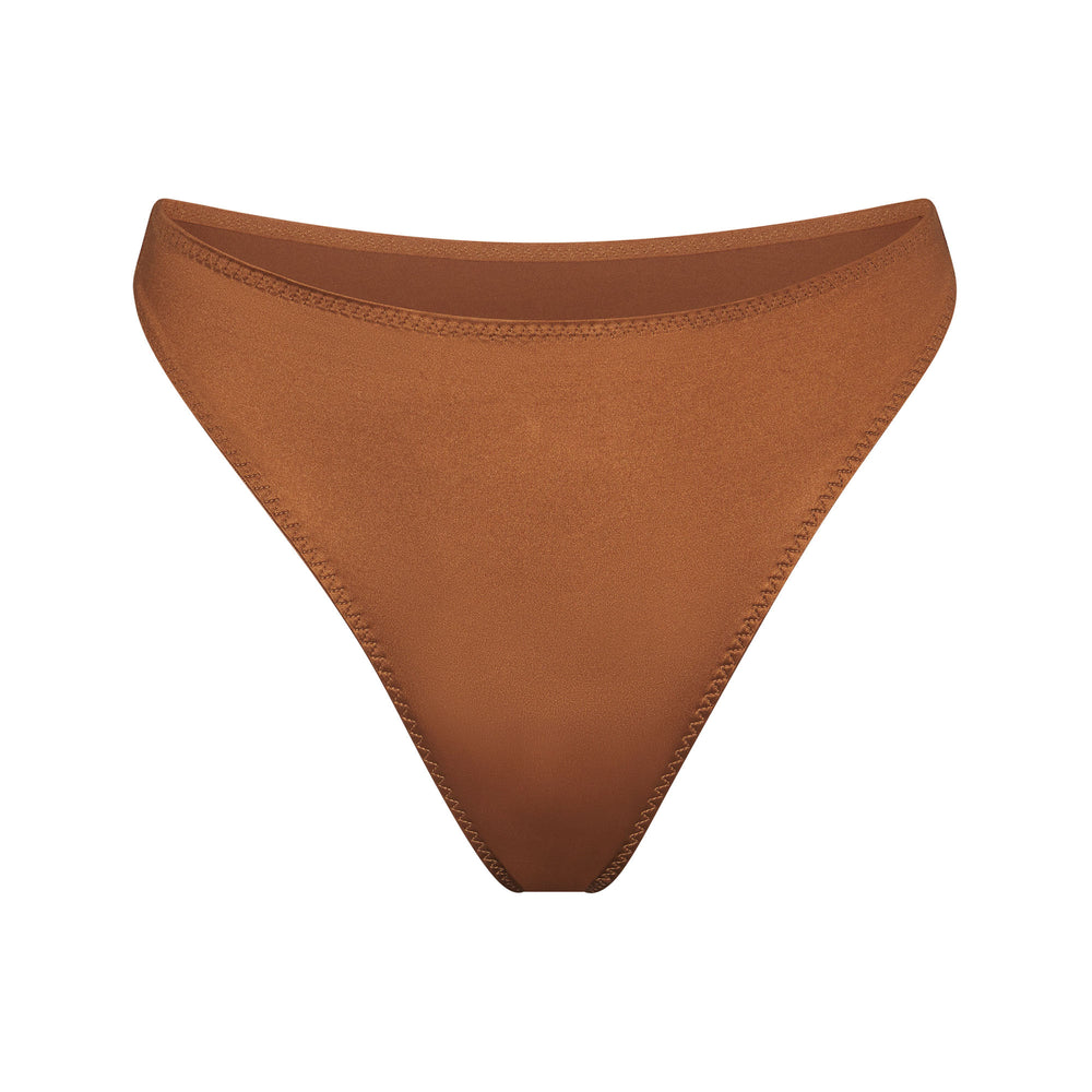 Skims STRETCH SATIN HIGH LEG Bikini Abrikoos | 24TFAIDKJ