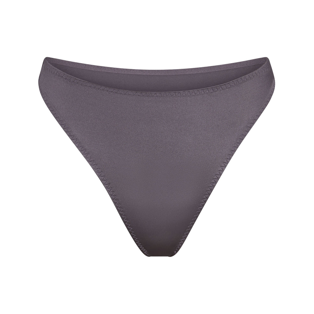 Skims STRETCH SATIN HIGH LEG Bikini Paars | 64NQBTGDS