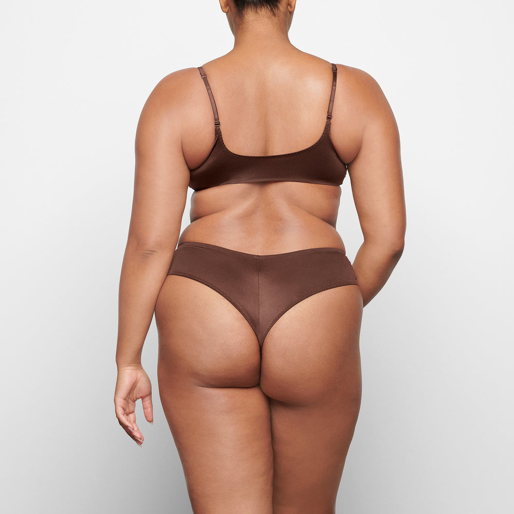 Skims STRETCH SATIN Hipster Chocola | 23UVCLRZJ