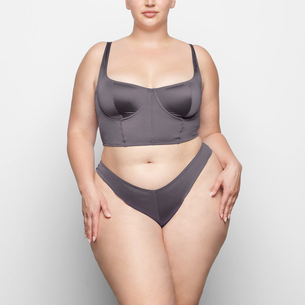 Skims STRETCH SATIN Korset Paars | 96LIWMYGQ