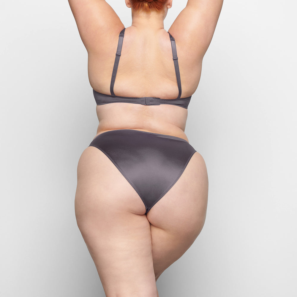 Skims STRETCH SATIN SCOOP Underwire Bra Paars | 65QLODVZI