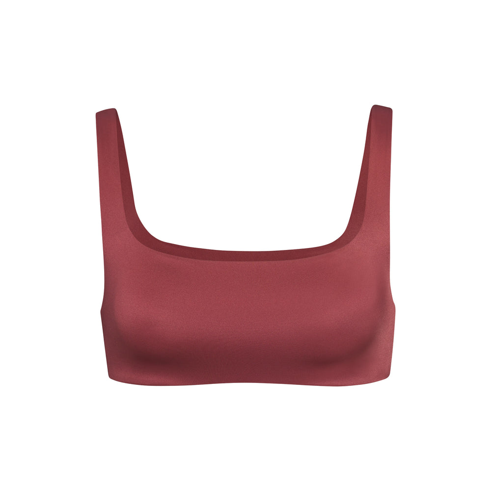 Skims STRETCH SATIN Square Neck Bra Roze | 03YNOJSBG