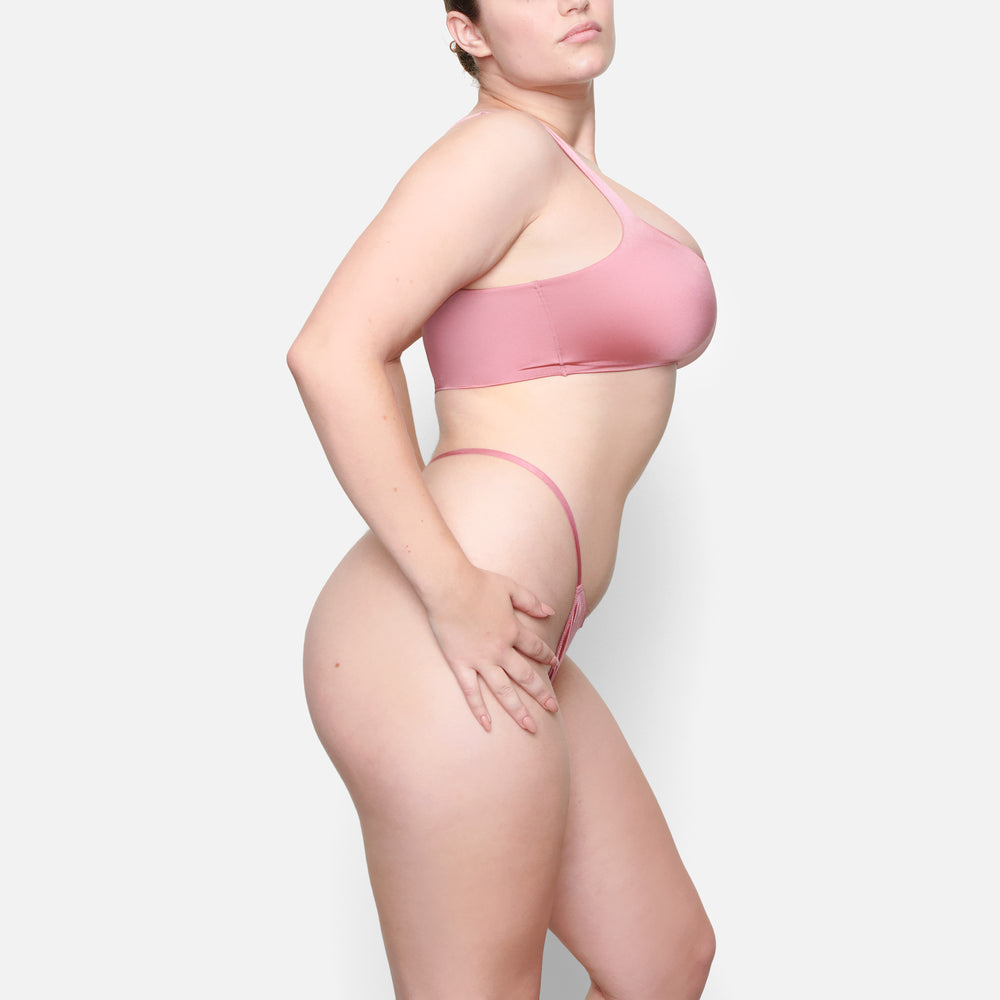 Skims STRETCH SATIN Square Neck Bra Roze | 15FOBXTYZ