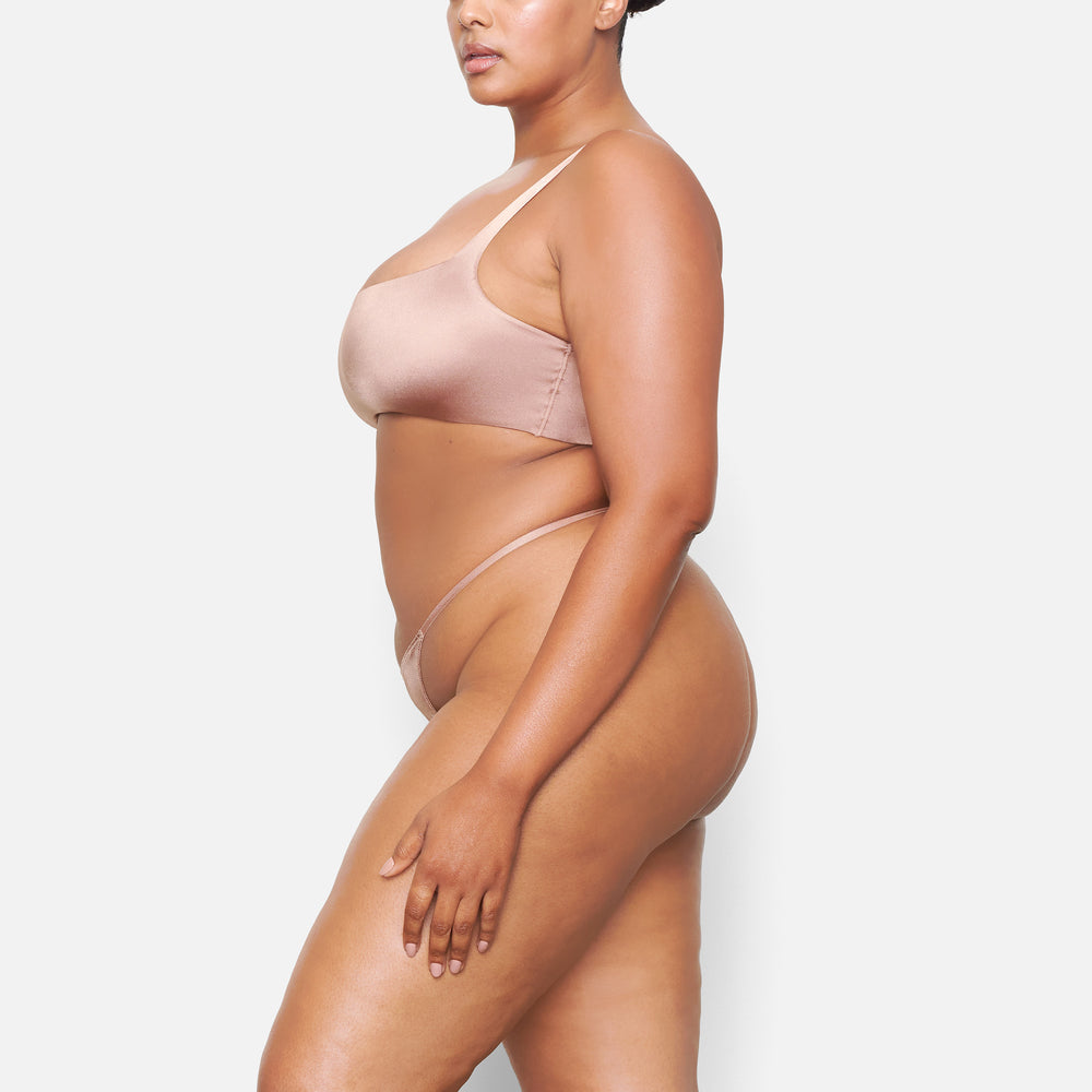 Skims STRETCH SATIN Square Neck Bra Roze | 28FUDNAHS