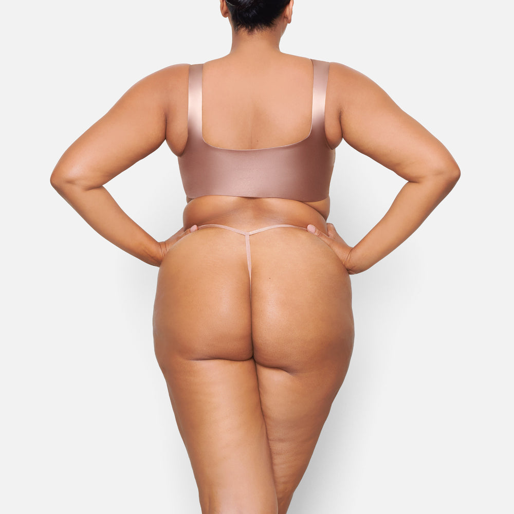 Skims STRETCH SATIN Square Neck Bra Roze | 28FUDNAHS
