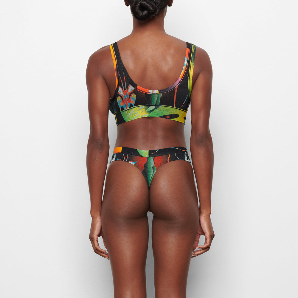 Skims SUMMER MESH DIPPED Thong Obsidian | 10GZBDENV