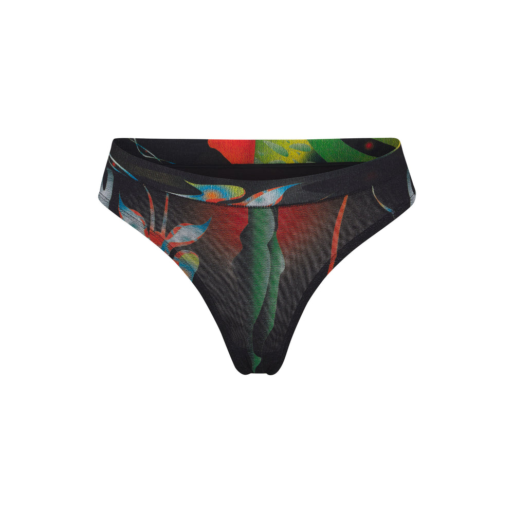 Skims SUMMER MESH DIPPED Thong Obsidian | 10GZBDENV