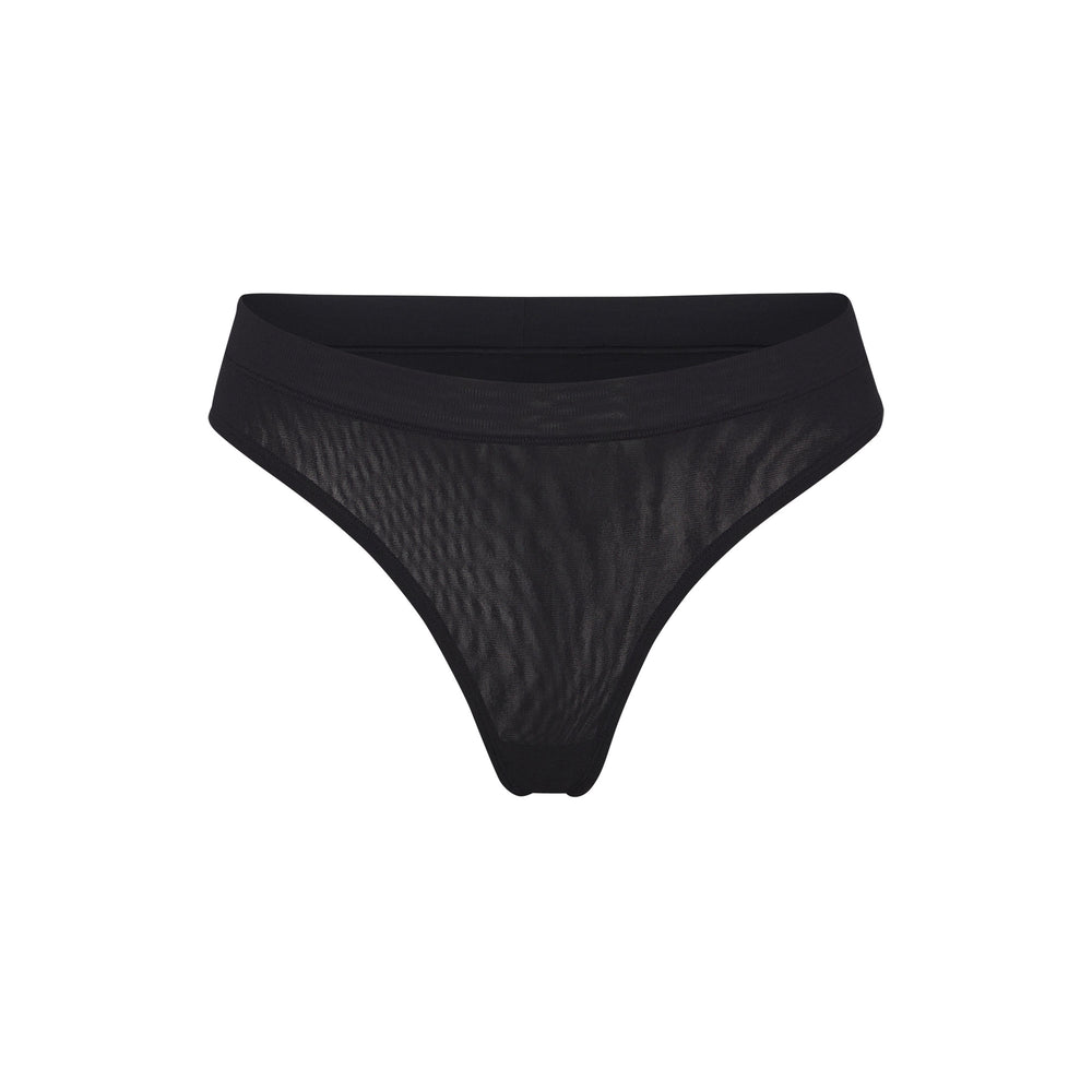Skims SUMMER MESH DIPPED Thong Zwart | 32AIYQVDR