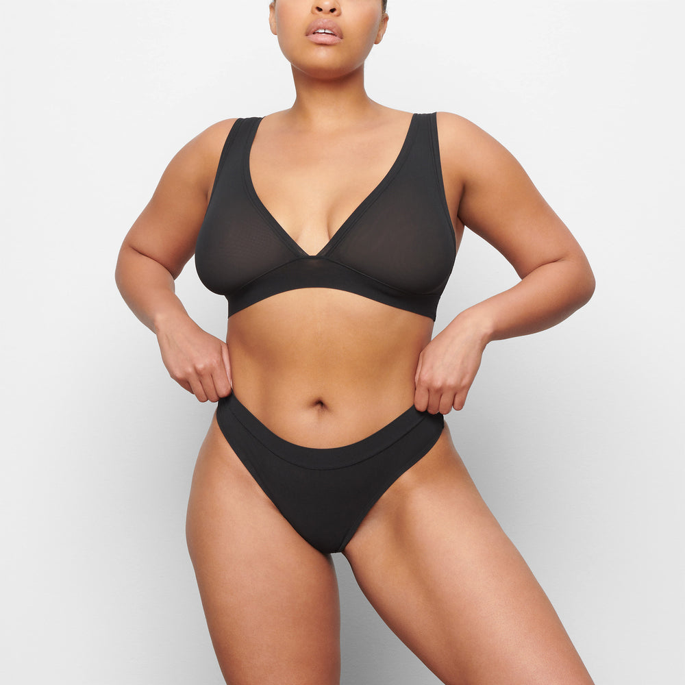 Skims SUMMER MESH PLUNGE Bralette Zwart | 15WHXITDU