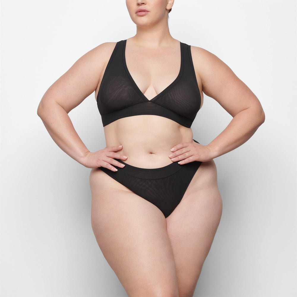 Skims SUMMER MESH PLUNGE Bralette Zwart | 15WHXITDU