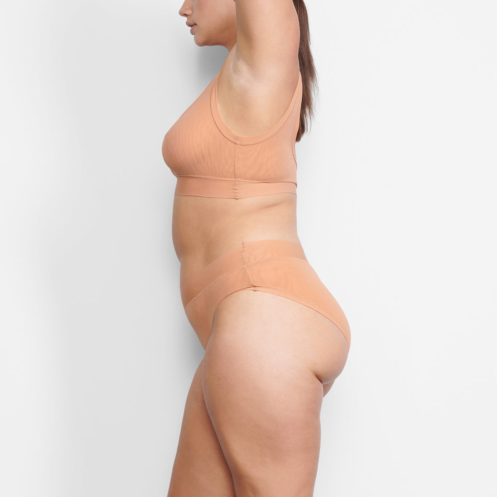 Skims SUMMER MESH SCOOP Bralette Beige | 69RVPLTJS